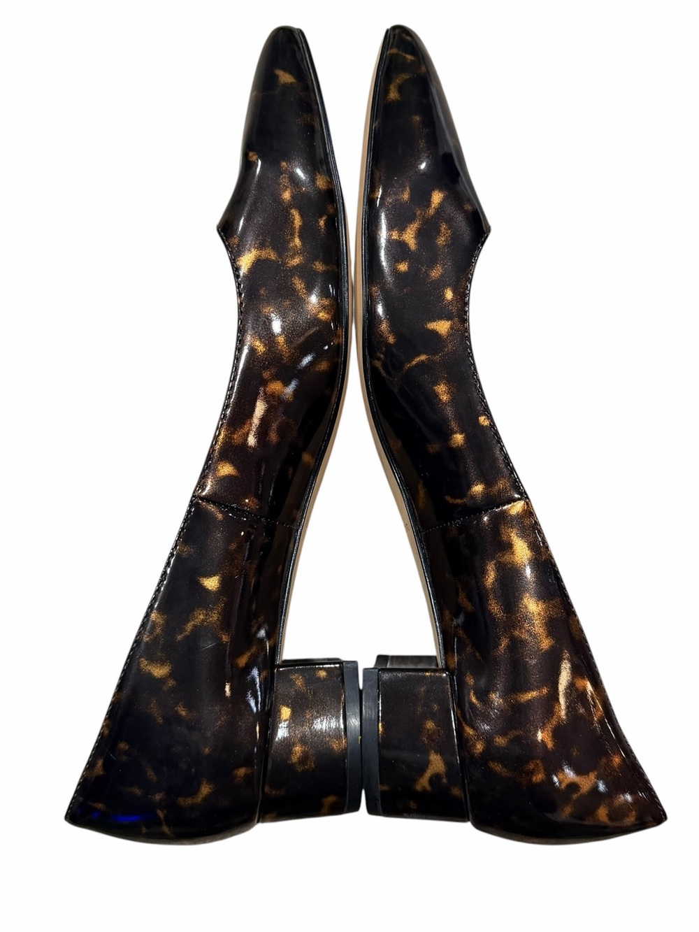 Ann Taylor Tortoise Shell Pumps Size 8.5 Brown Office Business Casual Fall - Picture 8 of 12